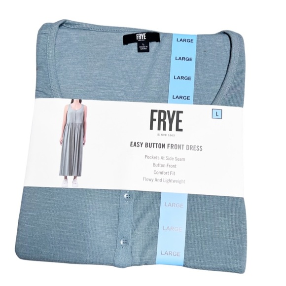 New with Tag Frye Womens Easy Button Down Front Trooper Sleeveless Maxi Dress - Picture 6 of 16